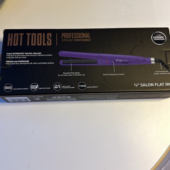 HOT TOOLS ceramic tourmaline 3/8” salon flat iron - Picture 3 of 3